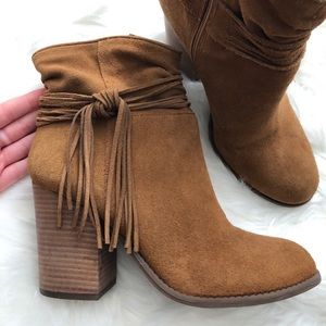 Booties with fringe